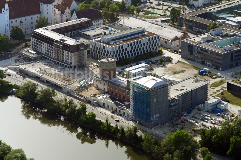 Ingolstadt von oben - Baustelle zum Umbau des Kavalier Dalwigk in Ingolstadt im Bundesland Bayern, Deutschland