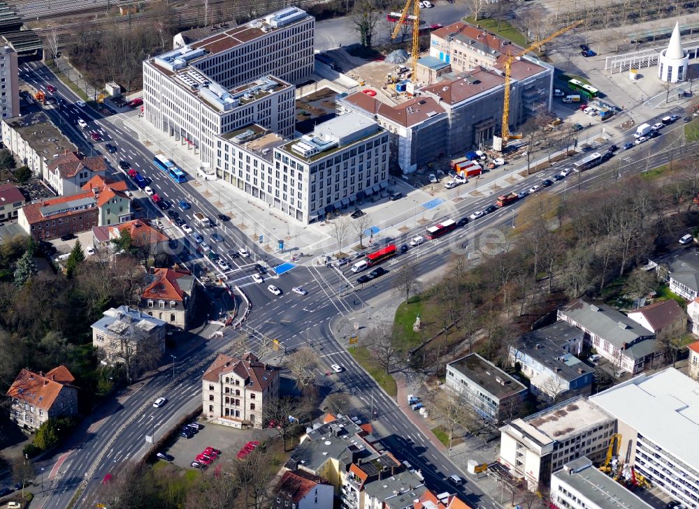 Luftbild Göttingen - Baustelle zum Umbau der Kreuzung Groner Tor in Göttingen im Bundesland Niedersachsen, Deutschland
