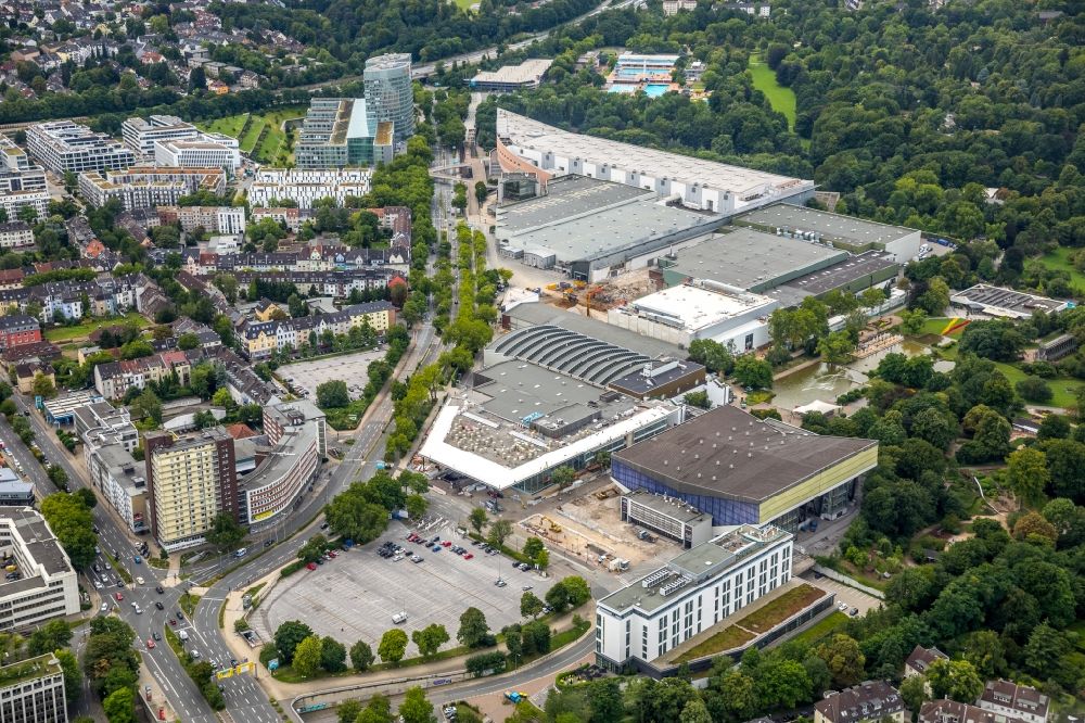 Luftbild Essen - Baustelle zum Umbau der Messe in Essen im Bundesland Nordrhein-Westfalen