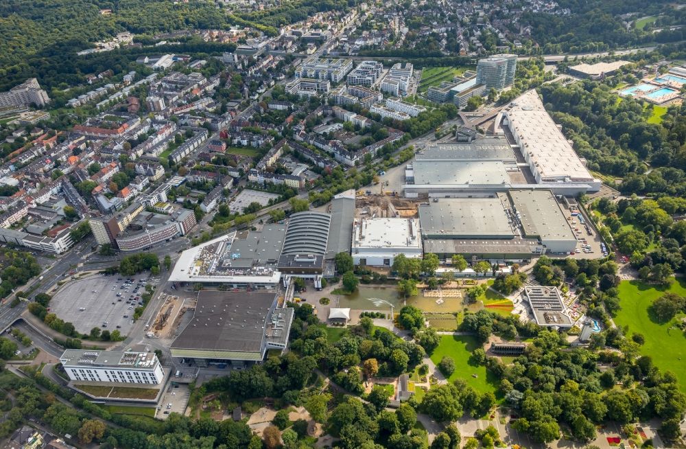 Luftbild Essen - Baustelle zum Umbau der Messe in Essen im Bundesland Nordrhein-Westfalen