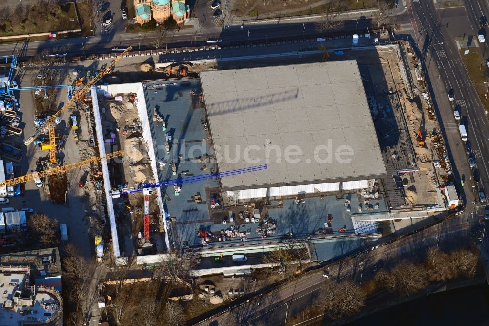 Berlin aus der Vogelperspektive: Baustelle zum Umbau der Neue Nationalgalerie in Berlin, Deutschland
