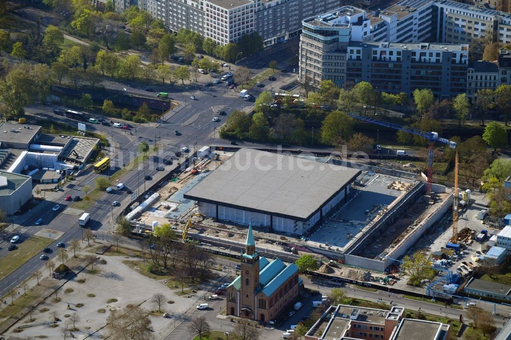 Berlin von oben - Baustelle zum Umbau der Neue Nationalgalerie in Berlin, Deutschland