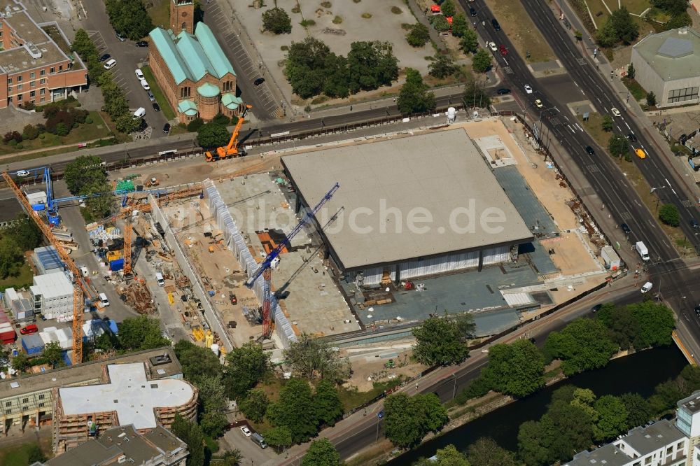 Luftbild Berlin - Baustelle zum Umbau der Neue Nationalgalerie in Berlin, Deutschland