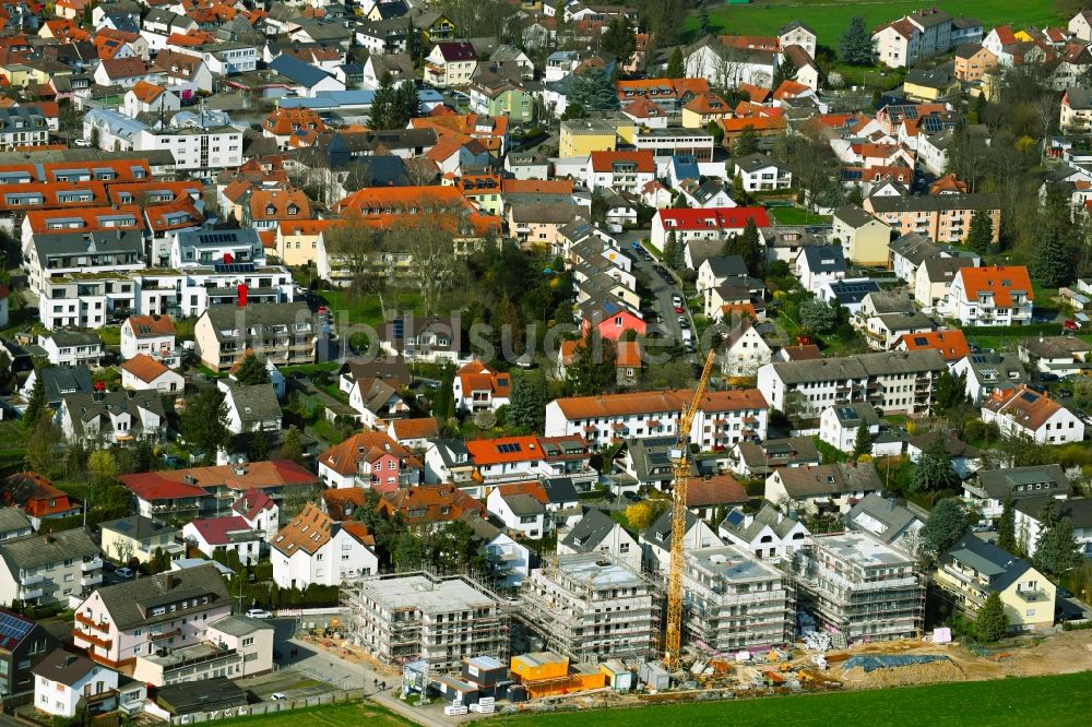 Luftbild Nieder-Eschbach - Baustelle zum Wohngebiet einer Mehrfamilienhaussiedlung am südlichen Ortsrand in Nieder-Eschbach im Bundesland Hessen, Deutschland