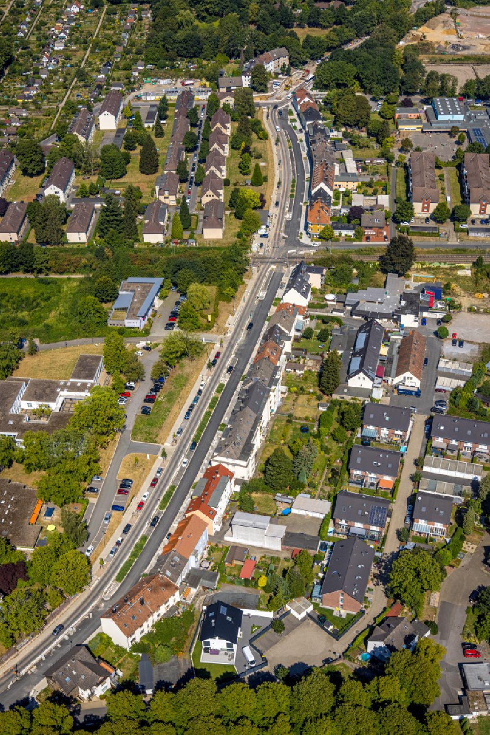 Luftbild Witten - Baustelle zur Erneuerung und Sanierung des Straßenverlaufes Pferdebachstraße in Witten im Bundesland Nordrhein-Westfalen, Deutschland