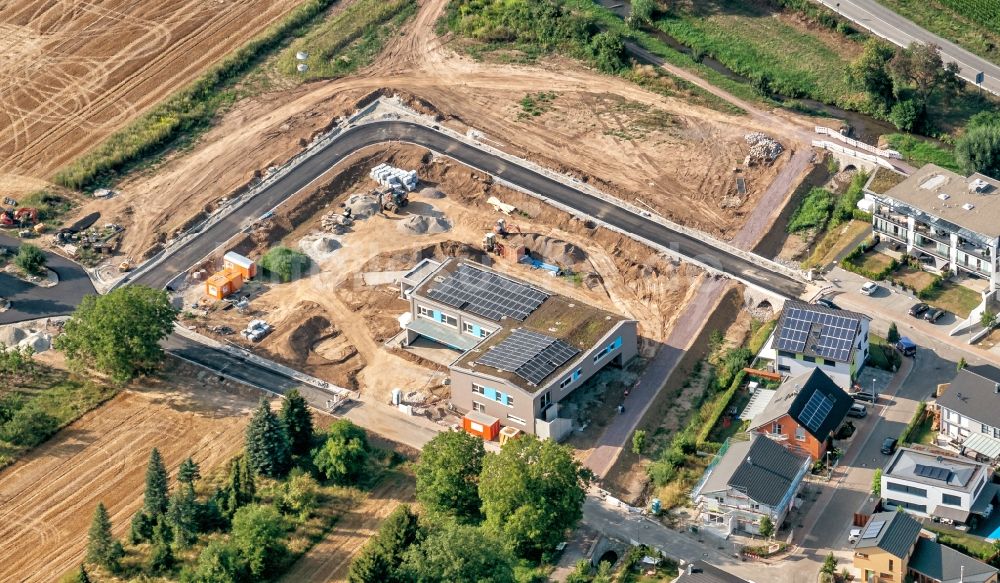 Luftbild Ettenheim - Baustelle zur Errichtung eines KITA- Kindergarten in Ettenheim im Bundesland Baden-Württemberg, Deutschland
