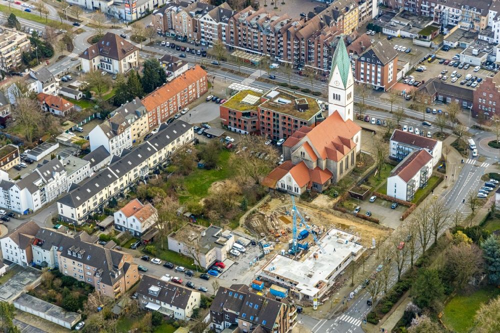 Gladbeck aus der Vogelperspektive: Baustelle zur Errichtung eines KITA- Kindergarten in Gladbeck im Bundesland Nordrhein-Westfalen, Deutschland