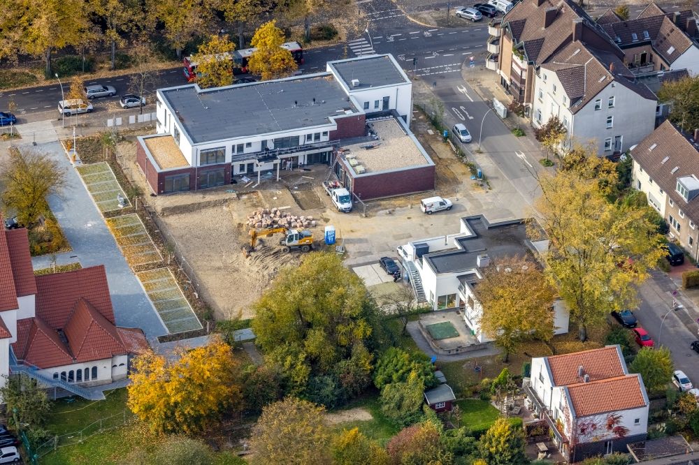 Luftbild Gladbeck - Baustelle zur Errichtung eines KITA- Kindergarten in Gladbeck im Bundesland Nordrhein-Westfalen, Deutschland