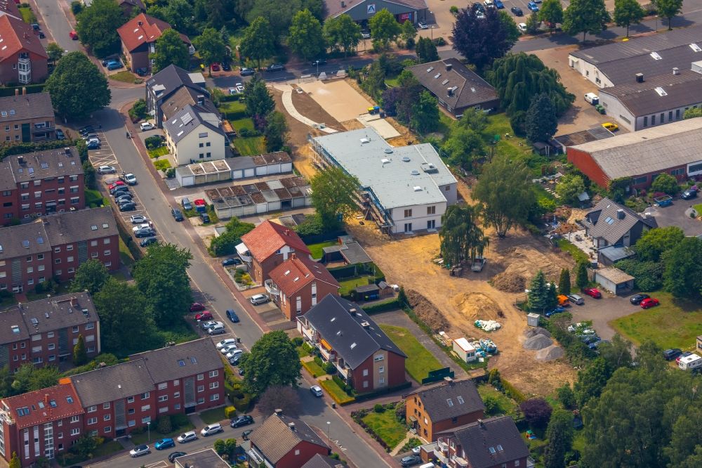Luftaufnahme Haltern am See - Baustelle zur Errichtung eines KITA- Kindergarten in Haltern am See im Bundesland Nordrhein-Westfalen, Deutschland