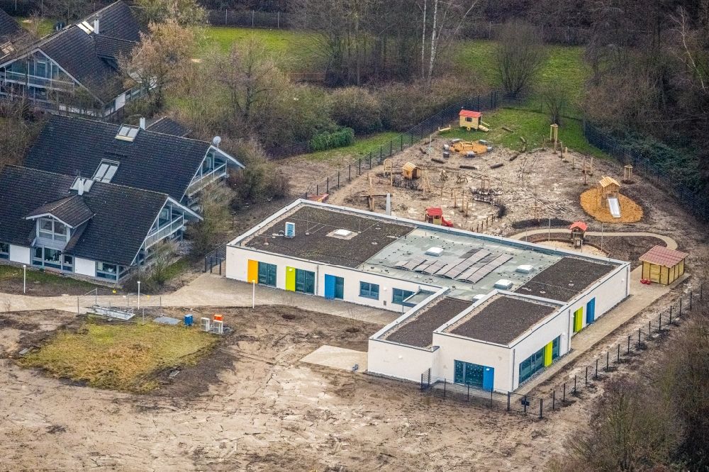 Hamm aus der Vogelperspektive: Baustelle zur Errichtung eines KITA- Kindergarten in Hamm im Bundesland Nordrhein-Westfalen, Deutschland