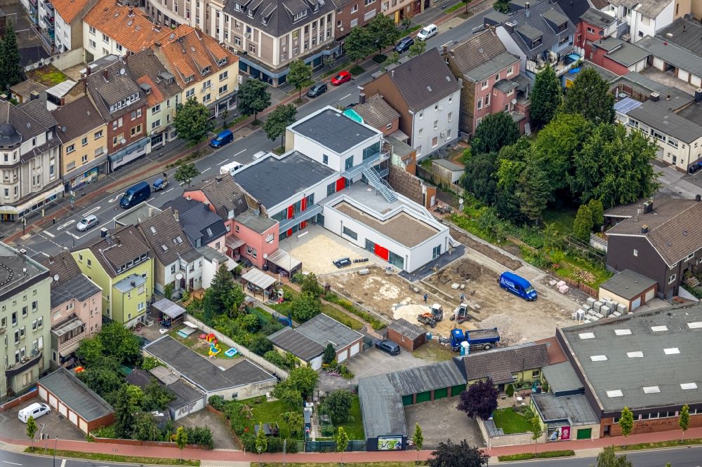 Luftbild Hamm - Baustelle zur Errichtung eines KITA- Kindergarten in Hamm im Bundesland Nordrhein-Westfalen, Deutschland