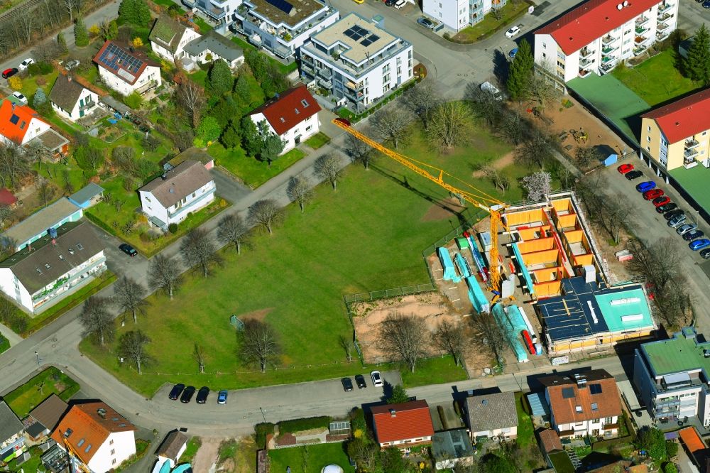 Schopfheim von oben - Baustelle zur Errichtung eines KITA- Kindergarten in Schopfheim im Bundesland Baden-Württemberg, Deutschland