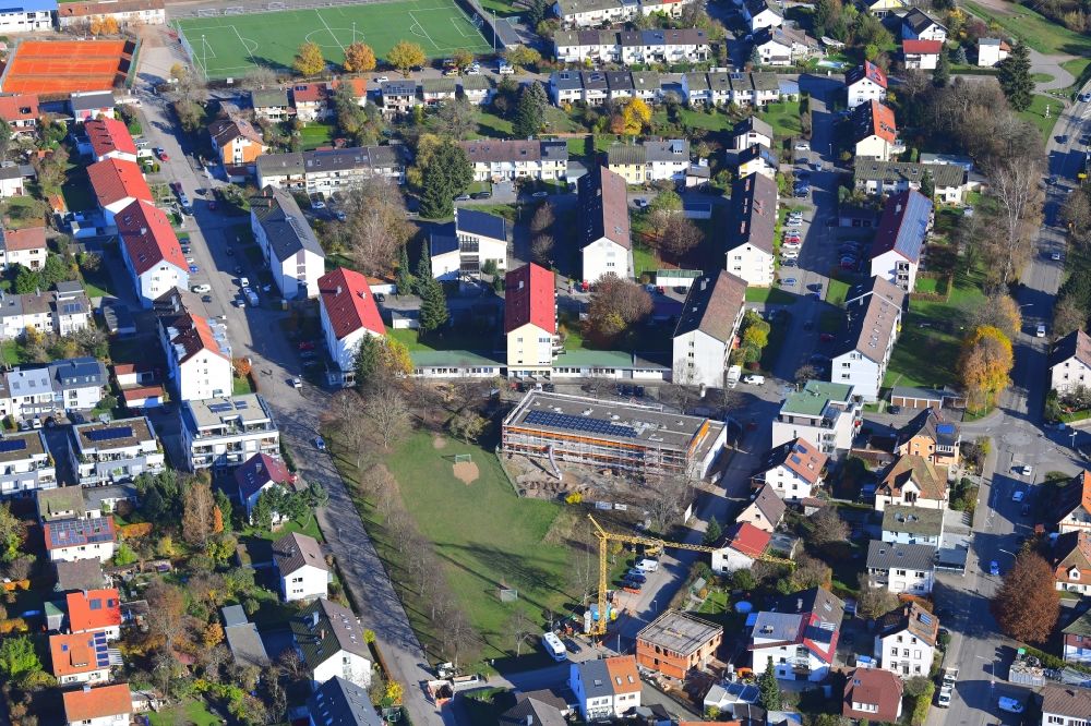 Luftbild Schopfheim - Baustelle zur Errichtung eines KITA- Kindergarten in Schopfheim im Bundesland Baden-Württemberg, Deutschland