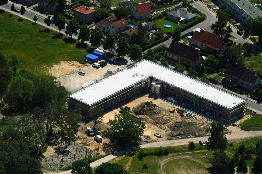 Wildau von oben - Baustelle zur Errichtung eines KITA- Kindergarten in Wildau im Bundesland Brandenburg, Deutschland