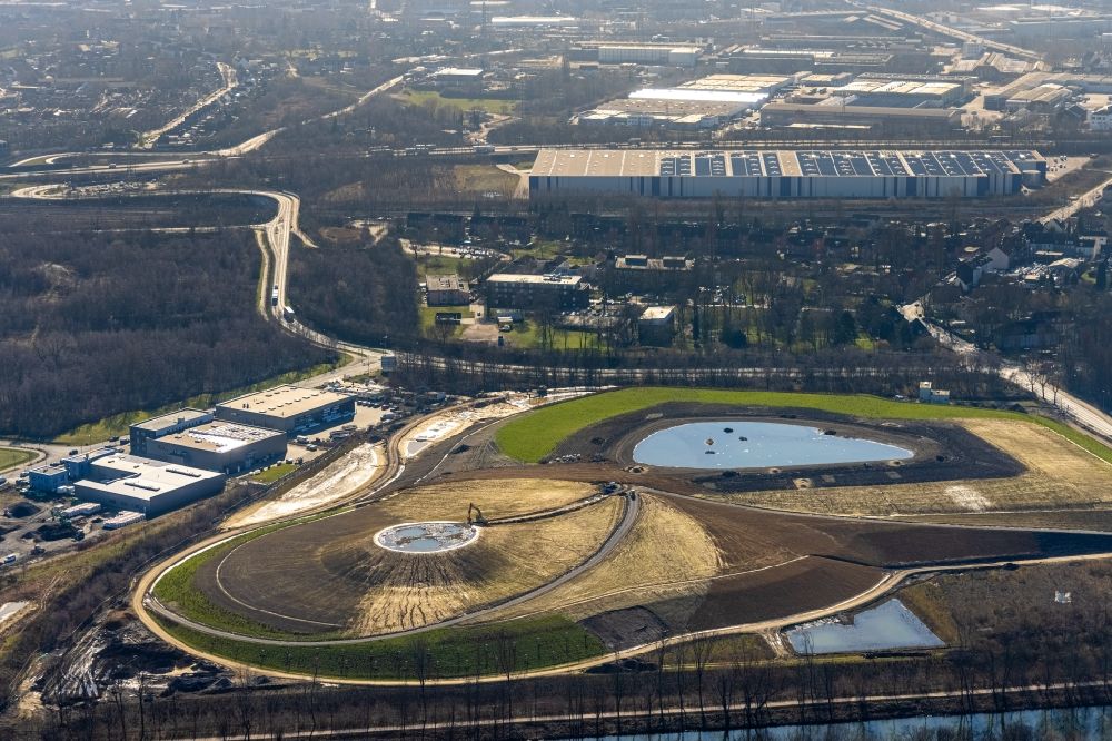 Luftaufnahme Gelsenkirchen - Baustelle zur Errichtung einer neuen Parkanlage in Gelsenkirchen im Bundesland Nordrhein-Westfalen, Deutschland
