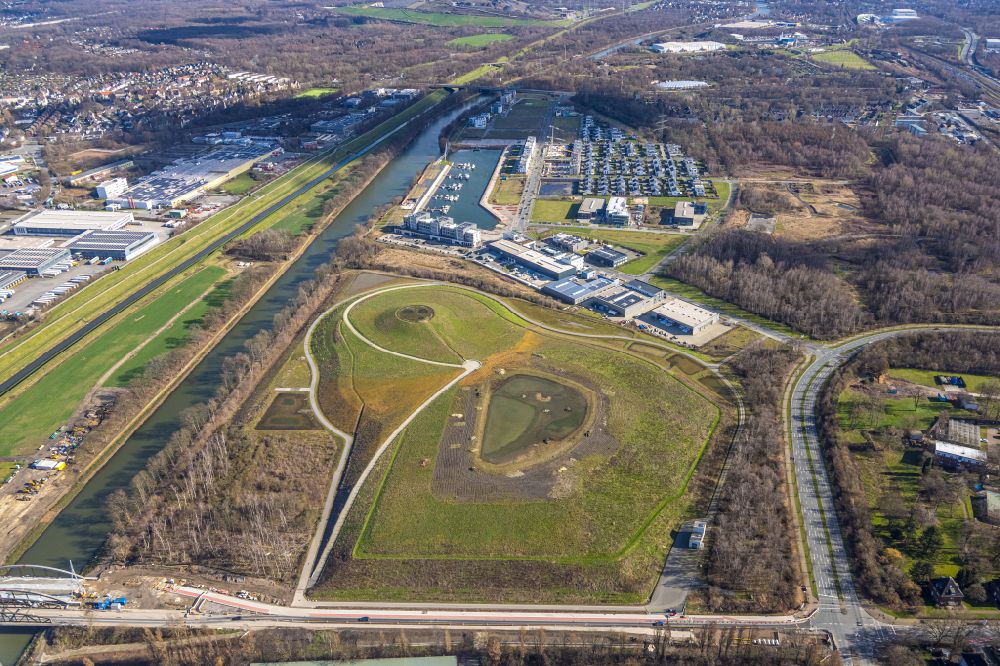 Luftbild Gelsenkirchen - Baustelle zur Errichtung einer neuen Parkanlage in Gelsenkirchen im Bundesland Nordrhein-Westfalen, Deutschland
