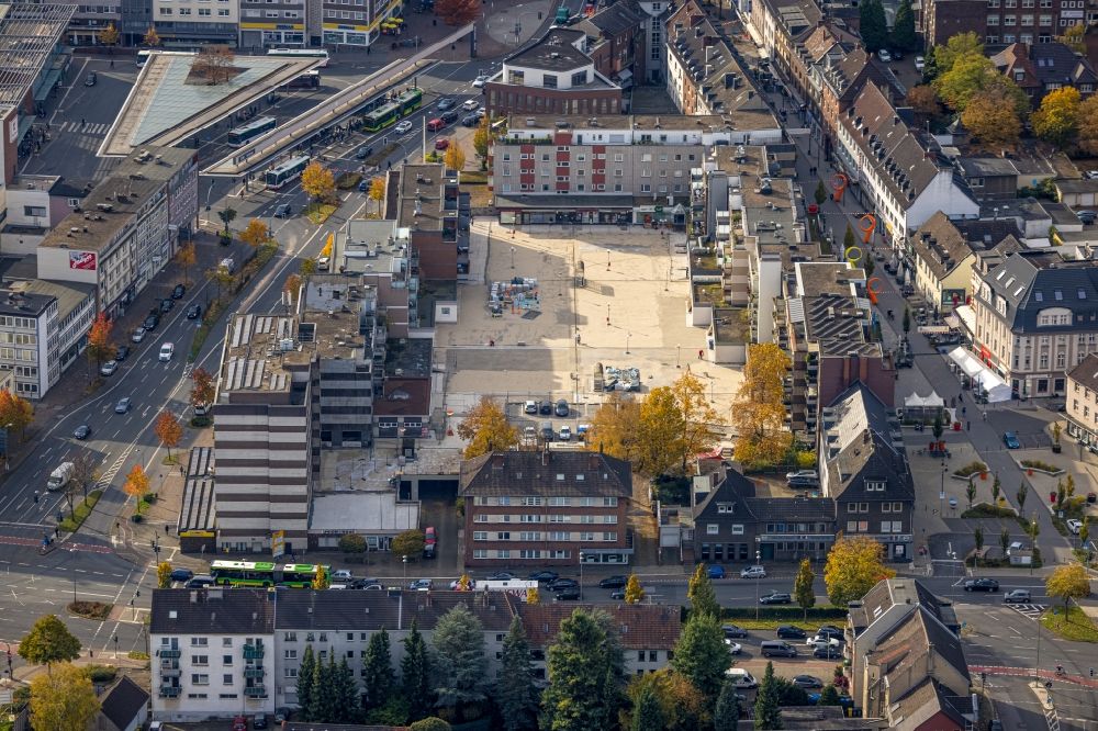 Luftbild Bottrop - Baustelle zur Errichtung einer neuen Parkanlage auf dem Trapez Gelände zwischen Gladbecker Straße und Horster Straße in Bottrop im Bundesland Nordrhein-Westfalen, Deutschland