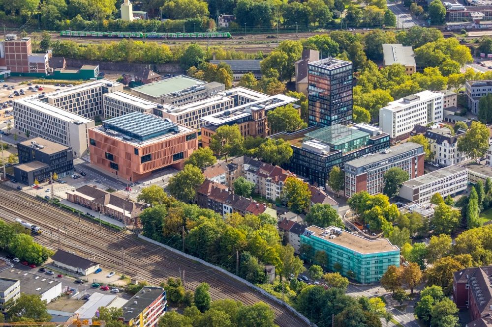 Luftbild Bochum - Baustelle zur Renovierung und Modernisierung des Seniorenzentrum Am Ostring in Bochum im Bundesland Nordrhein-Westfalen, Deutschland