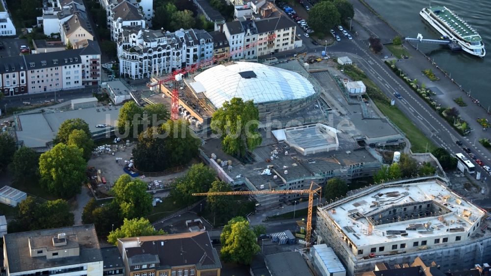 Bonn von oben - Baustelle zur Sanierung der Veranstaltungshalle Beethovenhalle Bonn in Bonn im Bundesland Nordrhein-Westfalen, Deutschland