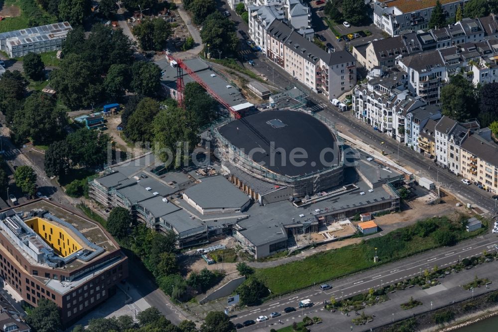 Bonn von oben - Baustelle zur Sanierung der Veranstaltungshalle Beethovenhalle Bonn in Bonn im Bundesland Nordrhein-Westfalen, Deutschland