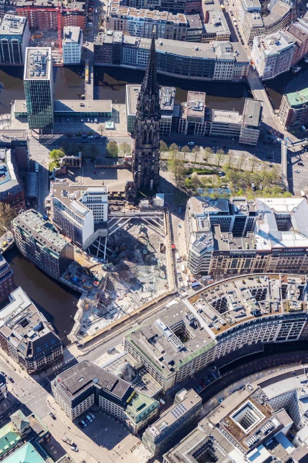 Luftbild Hamburg - Baustellen zum Neubau eines Stadtquartiers BURSTAH in Hamburg, Deutschland