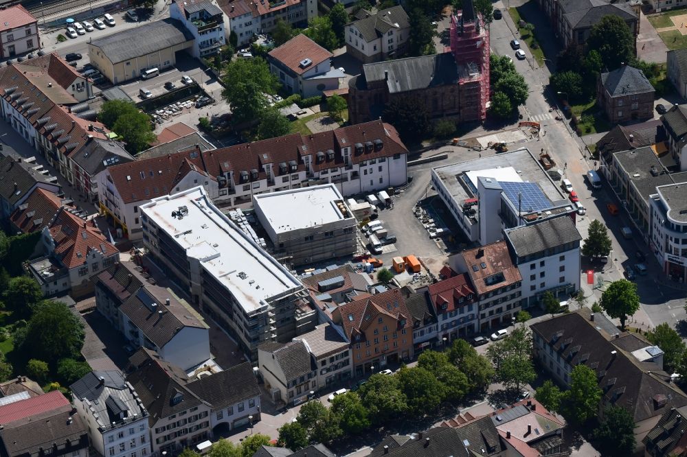 Luftbild Schopfheim - Baustellen zum Neubau eines Stadtquartiers Ühlin-Areal mit Wohn- und Gewerbeeinheiten in Schopfheim im Bundesland Baden-Württemberg, Deutschland