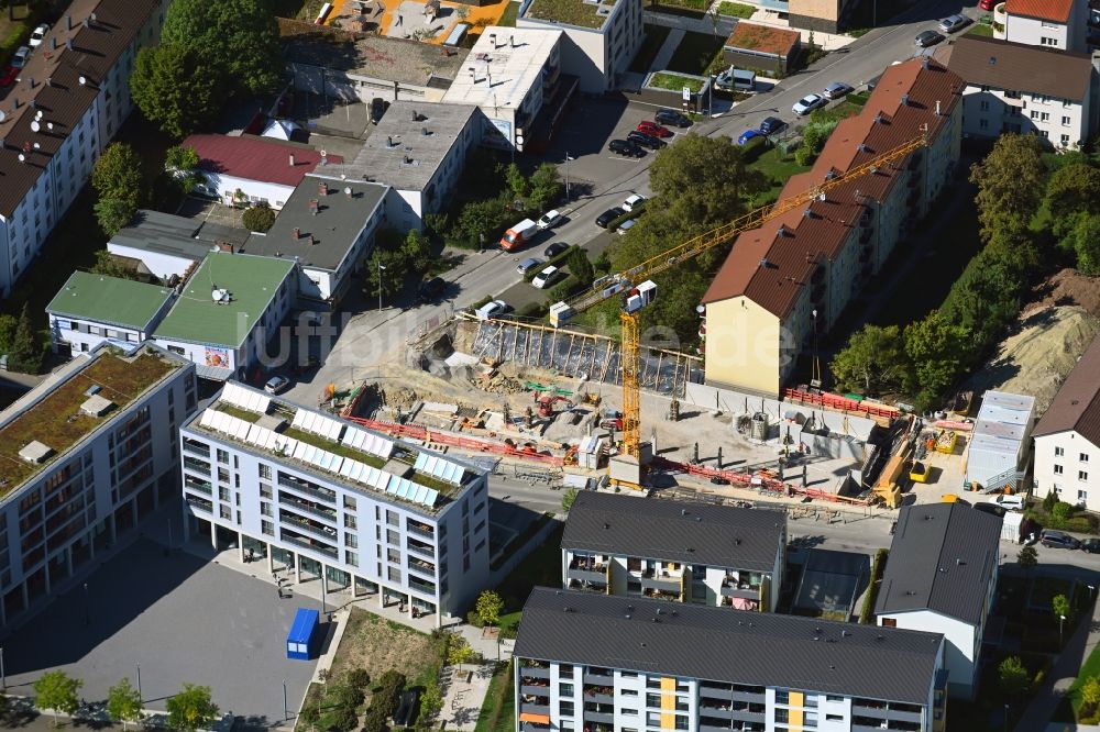 Stuttgart von oben - Baustellen zum Neubau eines Stadtquartiers an der Murrhardter Straße in Stuttgart im Bundesland Baden-Württemberg, Deutschland