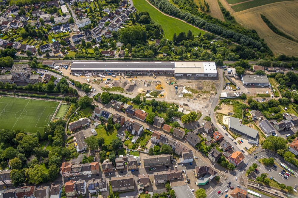 Dortmund von oben - Baustellen zum Neubau eines Stadtquartiers des Projekts Alte Gleisfabrik am Krückenweg in Dortmund im Bundesland Nordrhein-Westfalen, Deutschland