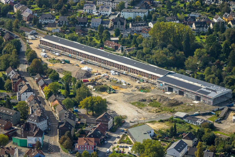 Dortmund von oben - Baustellen zum Neubau eines Stadtquartiers des Projekts Alte Gleisfabrik am Krückenweg in Dortmund im Bundesland Nordrhein-Westfalen, Deutschland