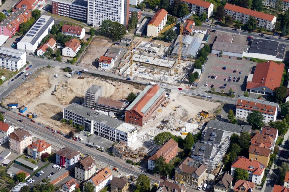 Luftbild Göttingen - Baustellen zum Neubau des Stadtquartiers Sartoriusquartier in Göttingen im Bundesland Niedersachsen, Deutschland