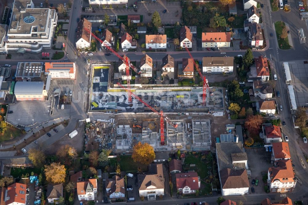 Kandel aus der Vogelperspektive: Baustellen zum Neubau eines Stadtquartiers 'Im Stadtkern' in Kandel im Bundesland Rheinland-Pfalz, Deutschland