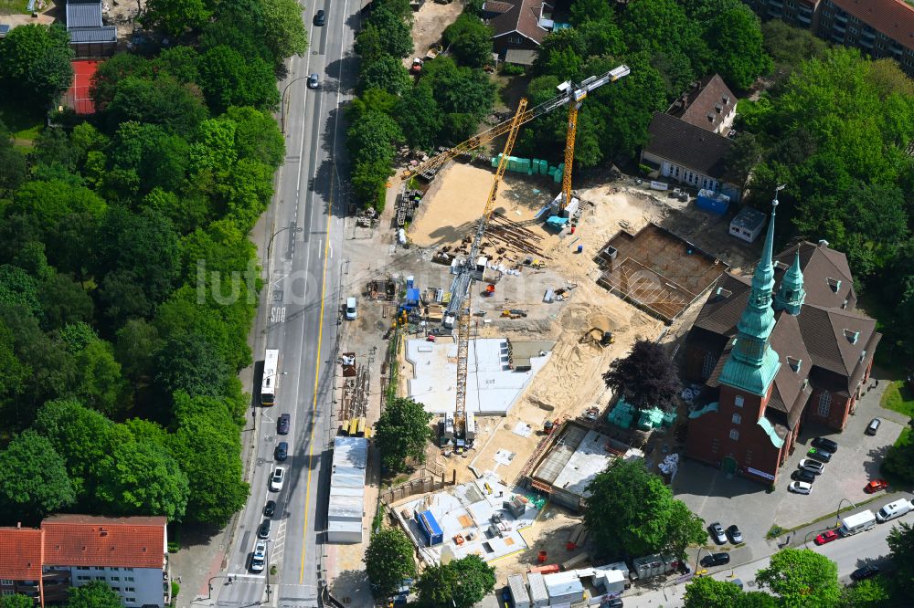 Hamburg von oben - Baustellen zum Neubau eines Stadtquartiers Trinitatis-Quartier in Hamburg, Deutschland