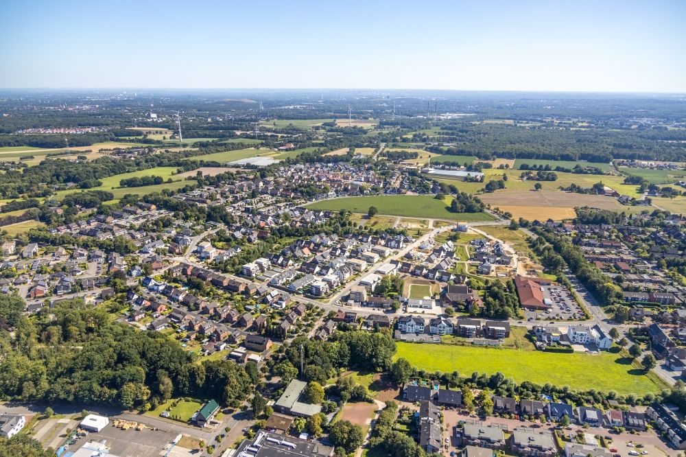 Luftbild Bottrop - Baustellen zum Neubau- Wohngebiet einer Einfamilienhaus- Siedlung in Bottrop im Bundesland Nordrhein-Westfalen