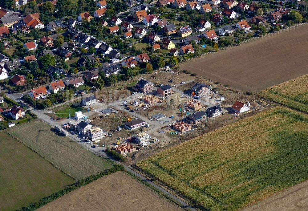 Luftbild Göttingen - Baustellen zum Neubau- Wohngebiet einer Einfamilienhaus- Siedlung in Göttingen im Bundesland Niedersachsen, Deutschland