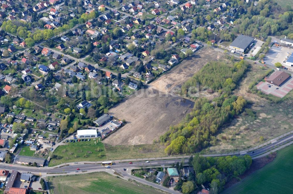 Luftbild Berlin - Baustellen zum Neubau- Wohngebiet einer Einfamilienhaus- Siedlung an der Treseburger Straße in Berlin, Deutschland