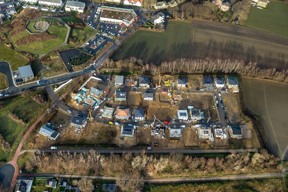 Luftbild Bochum - Baustellen zum Neubau- Wohngebiet einer Einfamilienhaus- Siedlung Wohnpark Hiltrop in Bochum im Bundesland Nordrhein-Westfalen, Deutschland