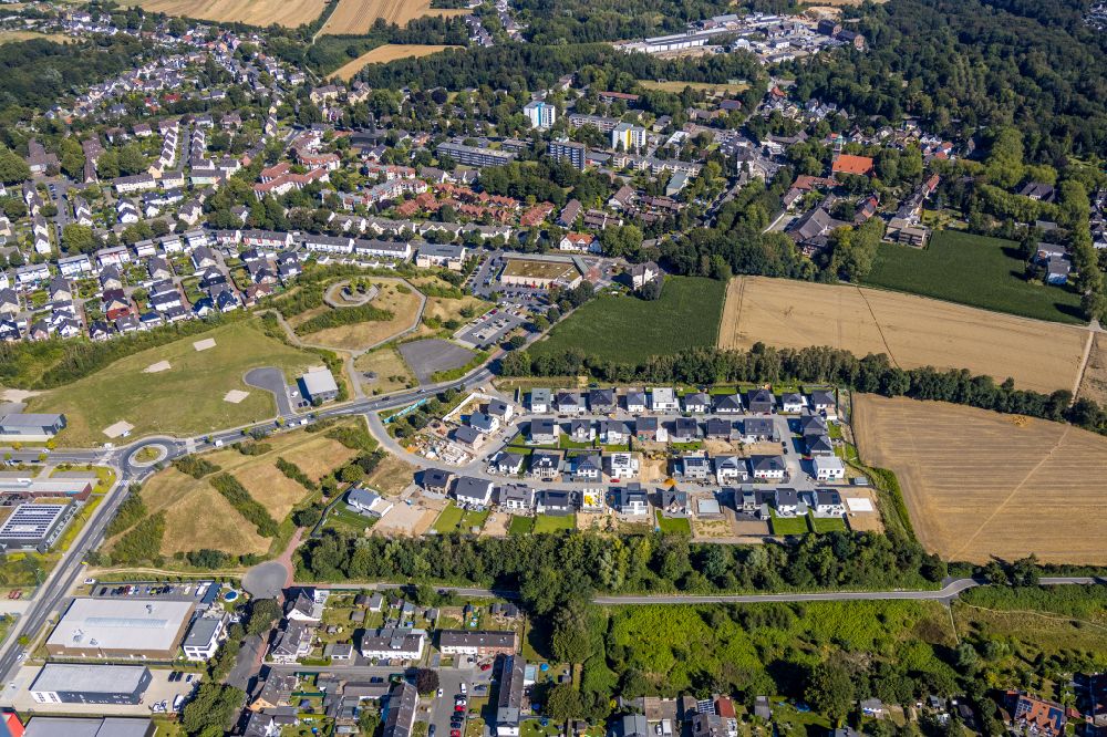 Luftbild Bochum - Baustellen zum Neubau- Wohngebiet einer Einfamilienhaus- Siedlung Wohnpark Hiltrop in Bochum im Bundesland Nordrhein-Westfalen, Deutschland