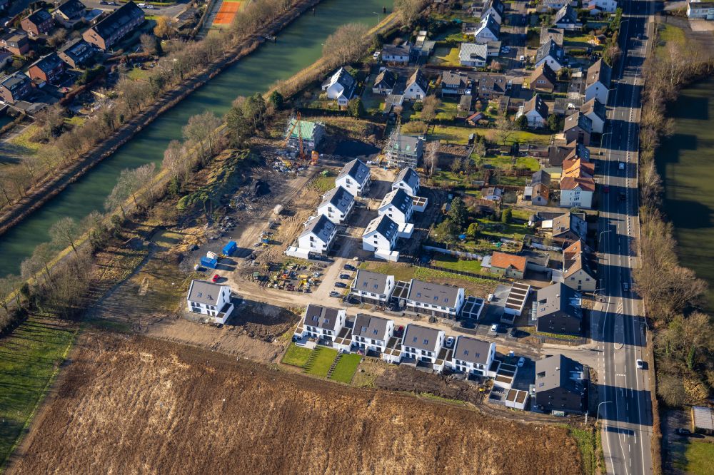 Luftaufnahme Hamm - Baustellen zum Neubau- Wohngebiet Friedrichsfeld in Hamm im Bundesland Nordrhein-Westfalen, Deutschland