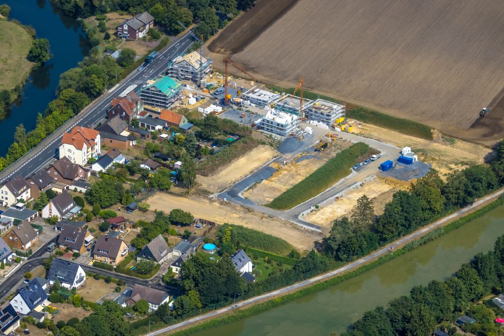 Luftaufnahme Hamm - Baustellen zum Neubau- Wohngebiet Friedrichsfeld im Ortsteil Heessen in Hamm im Bundesland Nordrhein-Westfalen, Deutschland