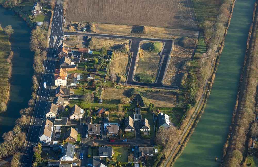 Luftbild Hamm - Baustellen zum Neubau- Wohngebiet im Ortsteil Heessen in Hamm im Bundesland Nordrhein-Westfalen, Deutschland