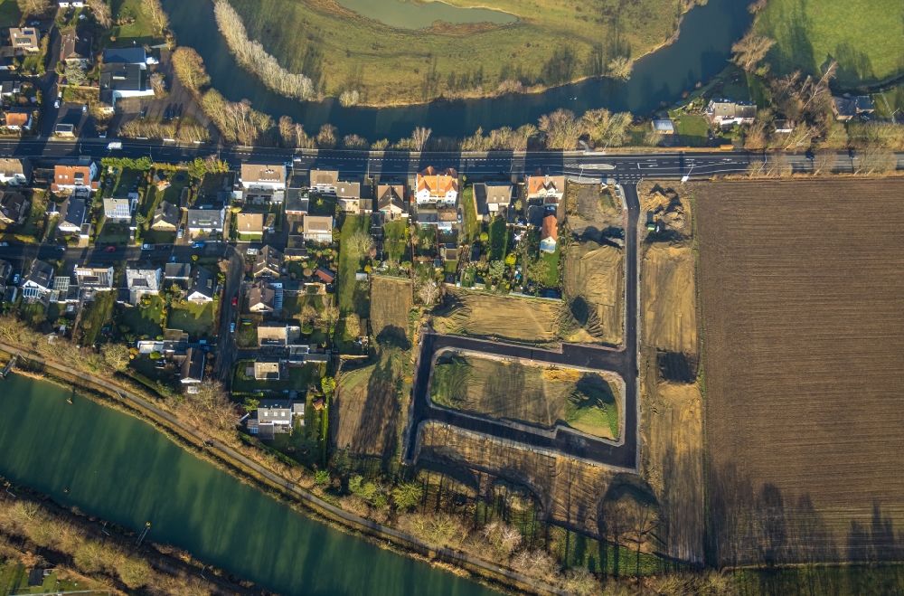 Luftaufnahme Hamm - Baustellen zum Neubau- Wohngebiet im Ortsteil Heessen in Hamm im Bundesland Nordrhein-Westfalen, Deutschland