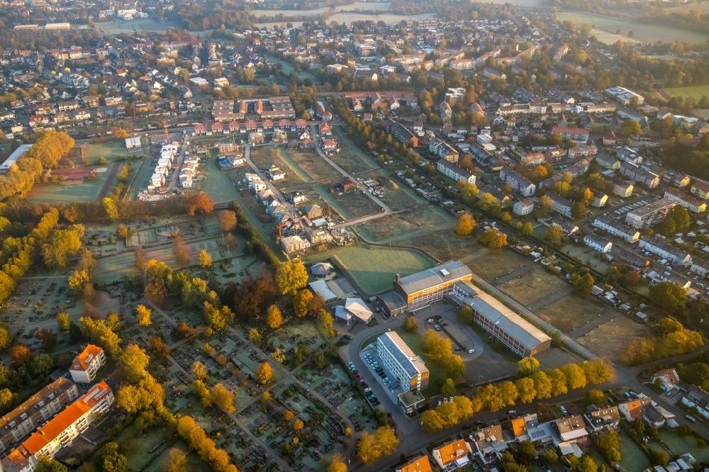 Hamm von oben - Baustellen zum Neubau- Wohngebiet Paracelsuspark in Hamm im Bundesland Nordrhein-Westfalen