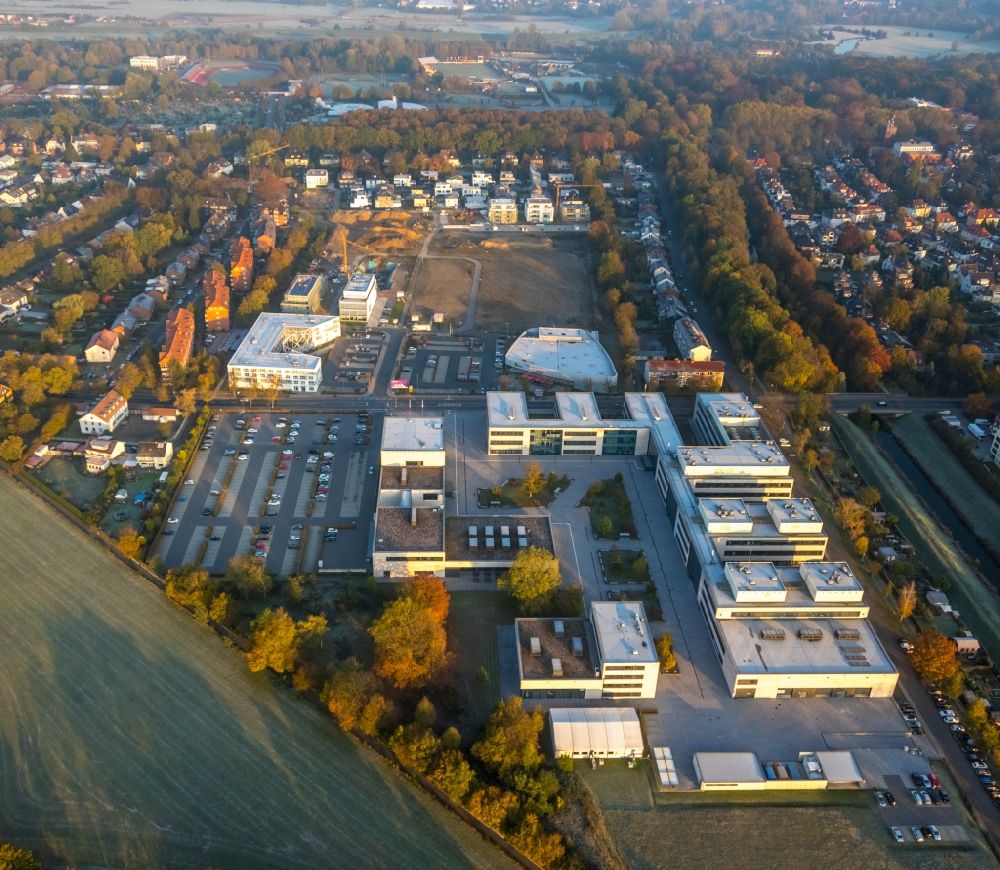 Luftaufnahme Hamm - Baustellen zum Neubau- Wohngebiet Paracelsuspark in Hamm im Bundesland Nordrhein-Westfalen