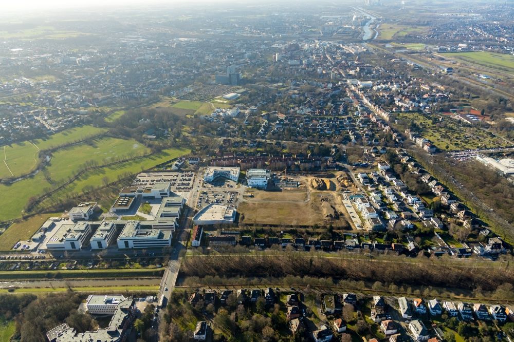 Luftbild Hamm - Baustellen zum Neubau- Wohngebiet Paracelsuspark in Hamm im Bundesland Nordrhein-Westfalen