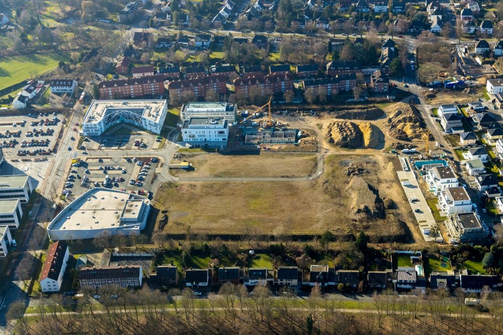 Luftaufnahme Hamm - Baustellen zum Neubau- Wohngebiet Paracelsuspark in Hamm im Bundesland Nordrhein-Westfalen