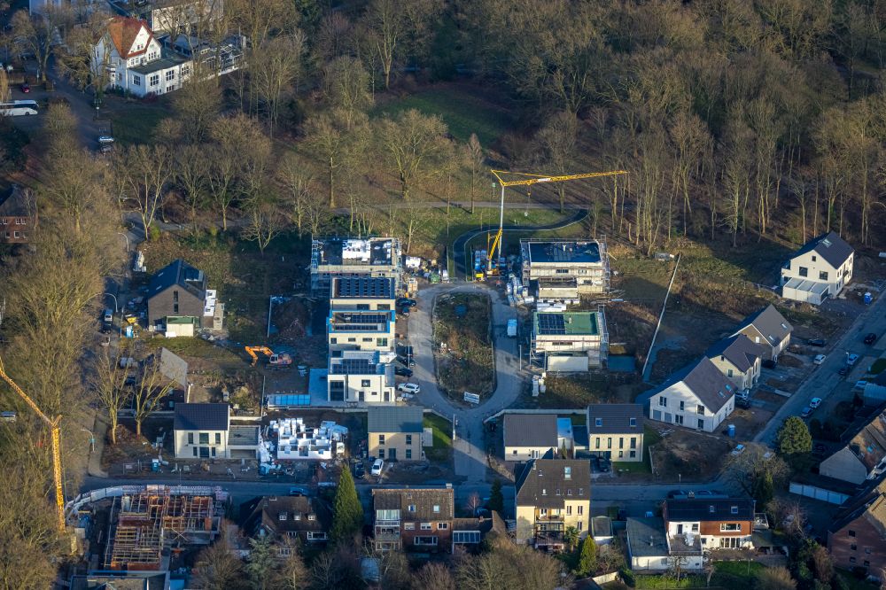 Luftaufnahme Herne - Baustellen zum Neubau- Wohngebiet Schaeferstraße/ Am Stadtgarten in Herne im Bundesland Nordrhein-Westfalen, Deutschland