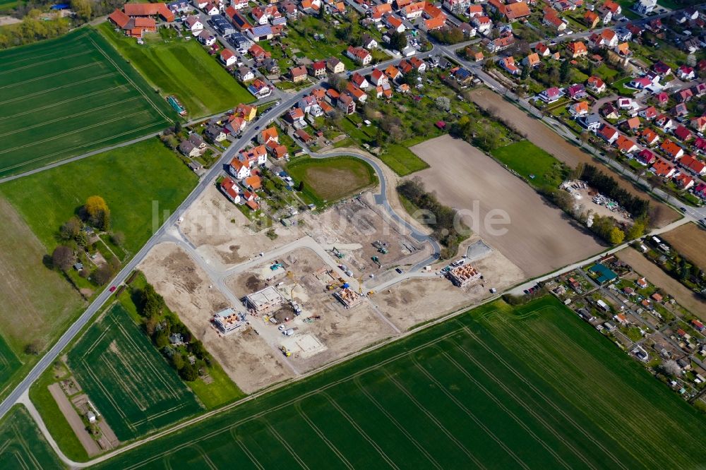 Luftbild Rosdorf - Baustellen zum Neubau- Wohngebiet Am Schützenhaus in Rosdorf im Bundesland Niedersachsen, Deutschland