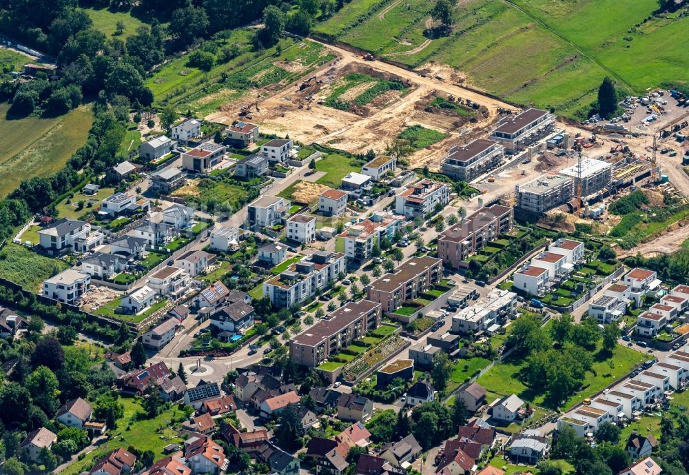 Luftbild Lahr/Schwarzwald - Baustellen zum Neubau- Wohngebiet einer Siedlung in Lahr/Schwarzwald im Bundesland Baden-Württemberg, Deutschland