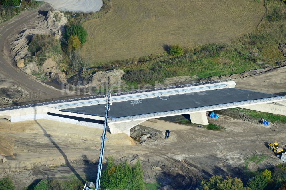 Luftbild Steinhagen - Baustellen zur Erweiterung der Bundesautobahn A33 in Steinhagen in Nordrhein-Westfalen