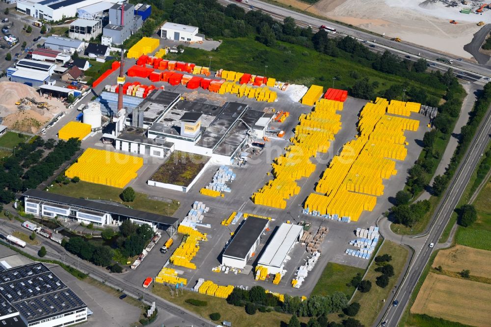 Luftaufnahme Malsch - Baustoffhandel und Logistikzentrum der Bau- und Projektmanagement Süd GmbH in Malsch im Bundesland Baden-Württemberg, Deutschland
